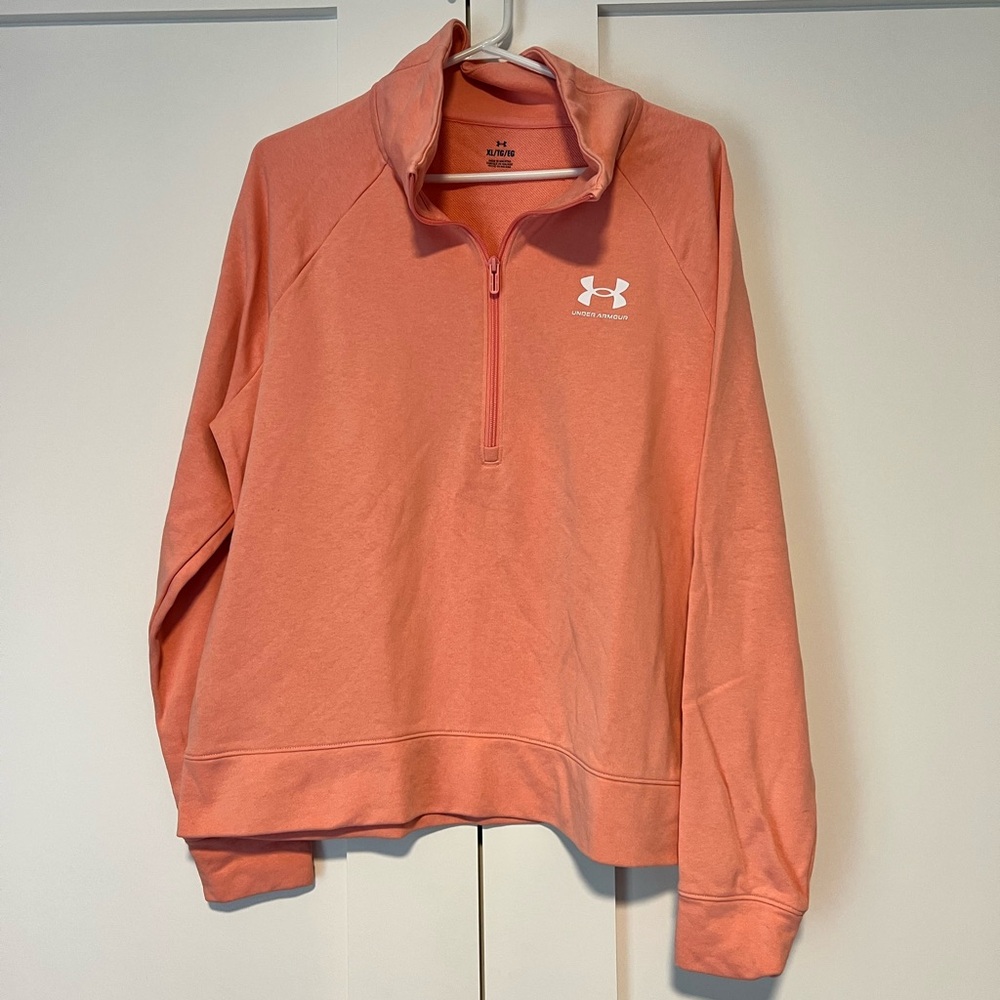 Under Armour Peach 3/4 Zip Sweater